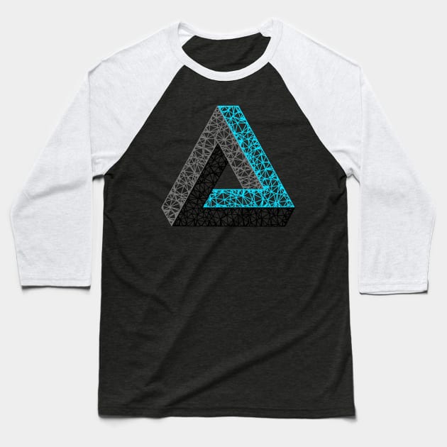 Penrose Triangle Baseball T-Shirt by TRIME